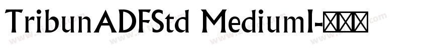 TribunADFStd MediumI字体转换